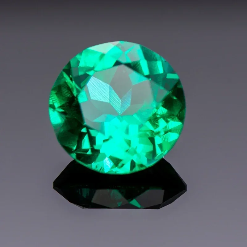 

Lab Grown Round Shape Emerald VVS1 Gemstone Hand-cut Columbia Emeralds Synthetic Diamond Advanced Jewelry Rings Earrings Making