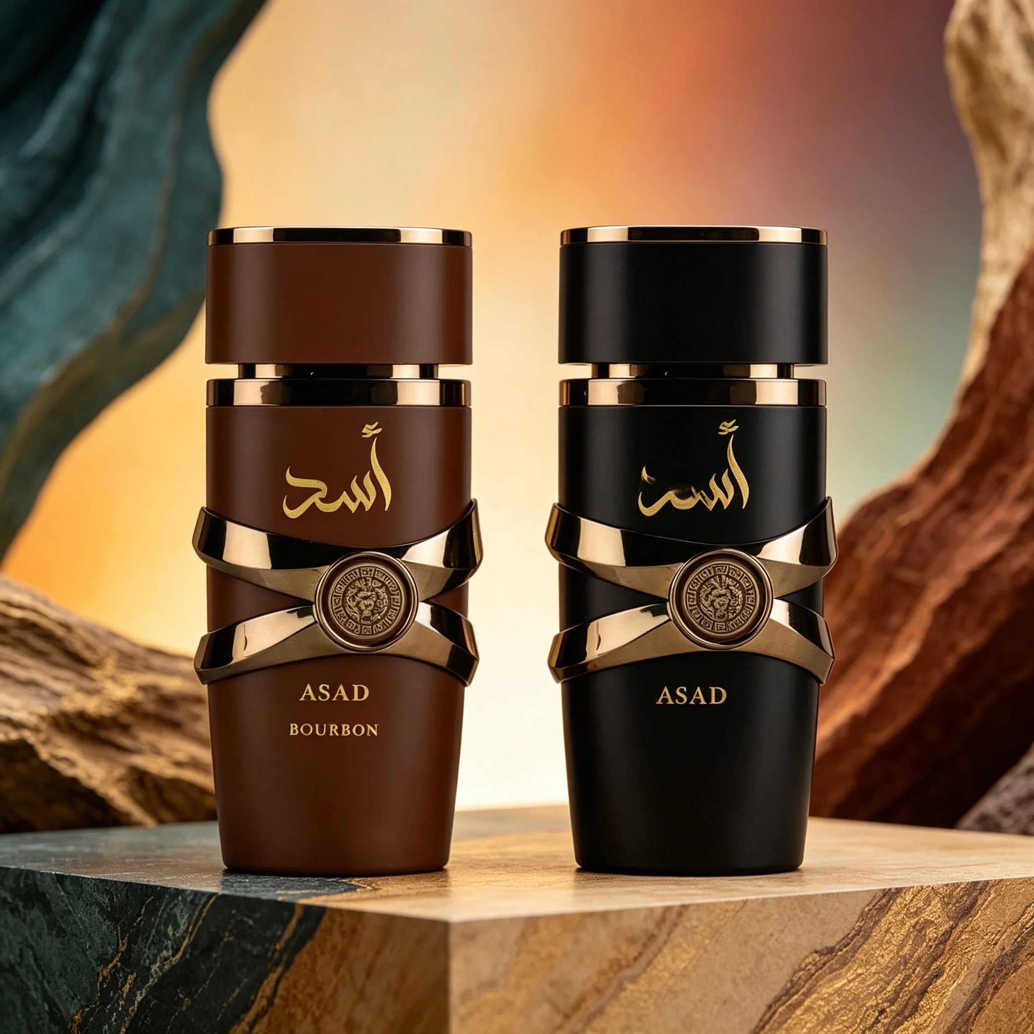 Asad + Asad Bourbon 2-teiliges Geschenkset für Ihn – Schwarzer Pfeffer Kaffee & Bourbon Vanille Würzige Orientalische Düfte