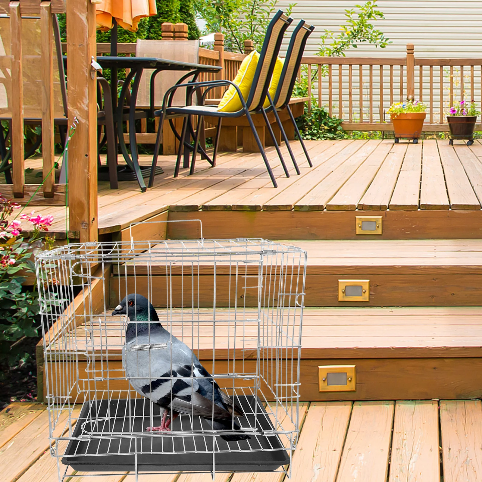 

Large Stainless Steel Pigeon Breeding Cage Removable Tray Precision Locking Cage for Parakeet Calopsita Cockatiel
