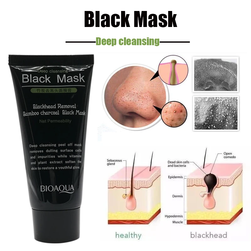 Facial Blackhead Removal Mask Cream Cleansing Black Spot Treatment Whitening Skin Care Cream Purifying Exfoliating Mask