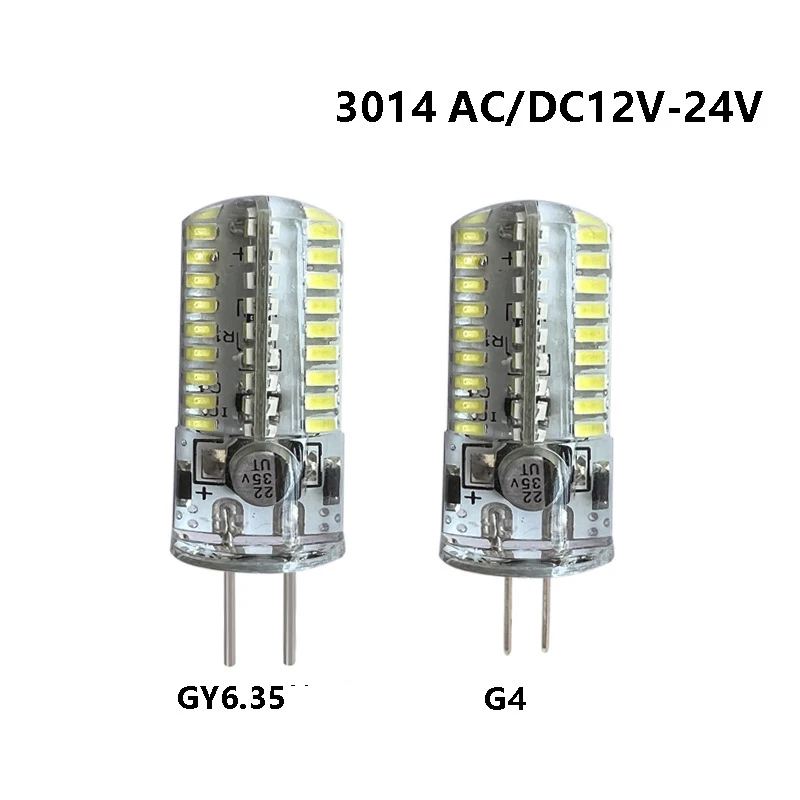 

10pcs ACDC 12-24V GY6.35 G4 LED Bulb Small Mini Corn Lamp 5w 72 leds 3014 Car Ship Boat Chandelier Pendant Replace 50w Halogen