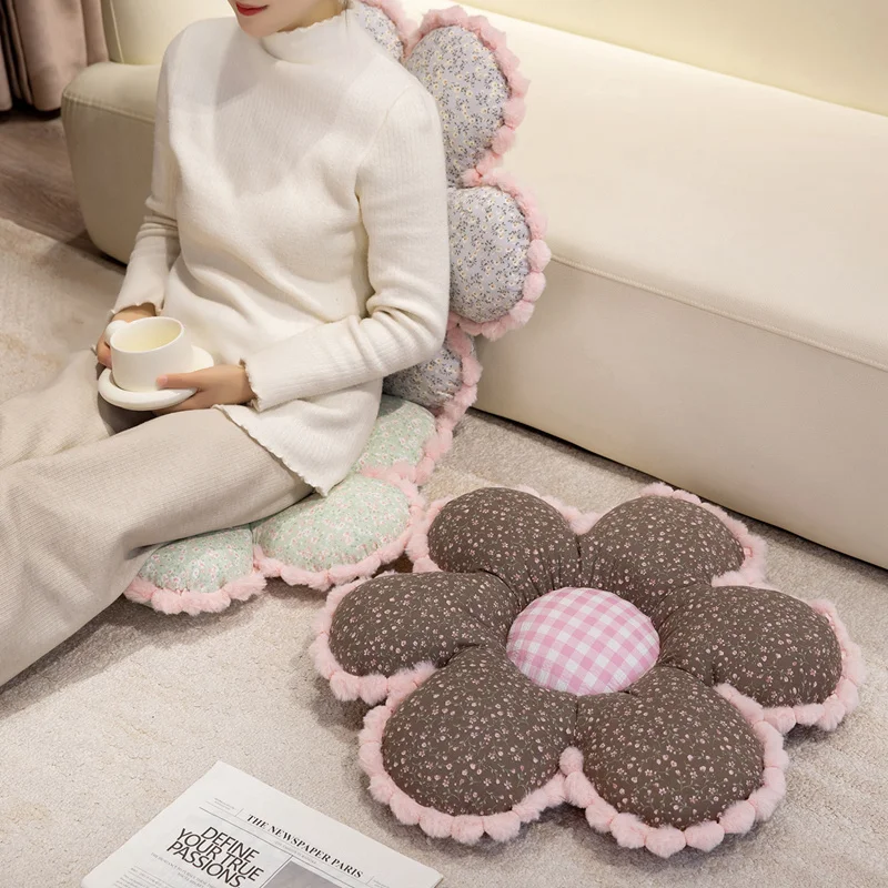 50 cm Blumenkissen Mädchen Prinzessin Gefälligkeiten Blumen Weiche Gefüllte Plüsch Stuhl Sitzmatten Auto Warmes Kissen Sofakissen Für Wohnkultur