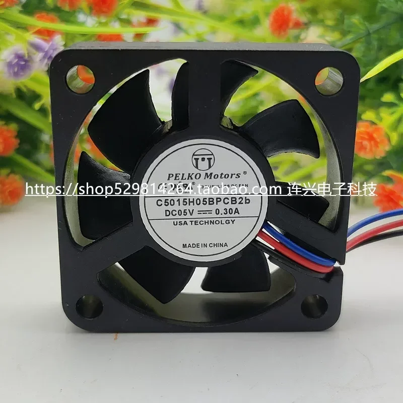 for Keshuo C5015H05BPCB2b 5015 5cm 5V 0.30A 3-Wire Industrial Control Chassis Cooling Fan New