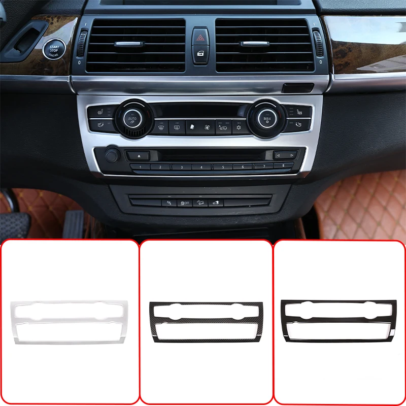 

Car Central Control Air Conditioner Volume Knob Button Switch CD Panel Frame Trim Cover Sticker For BMW X5 X6 E70 E71 2008-2013