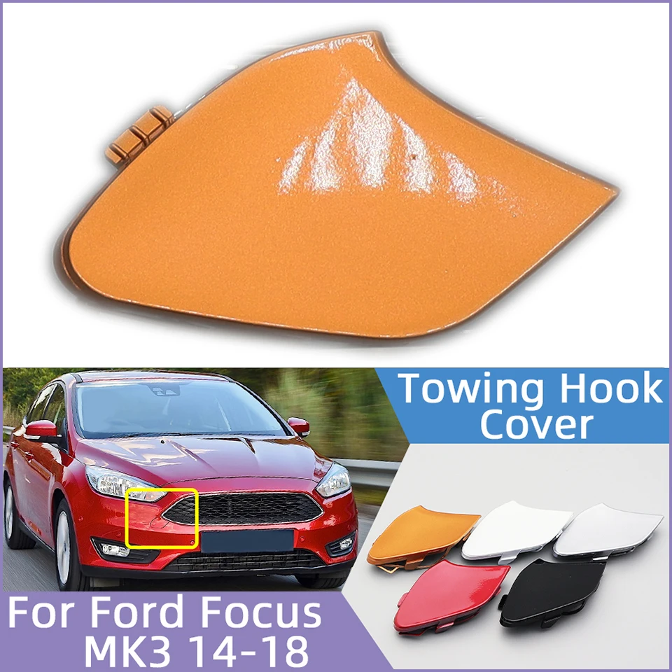 

Auto Front Bumper Tow Hook Hauling Trailer Cap For Ford Focus MK3.5 2014 2015 2016 2017 2018 Towing Hook Eye Cover Lid Garnish