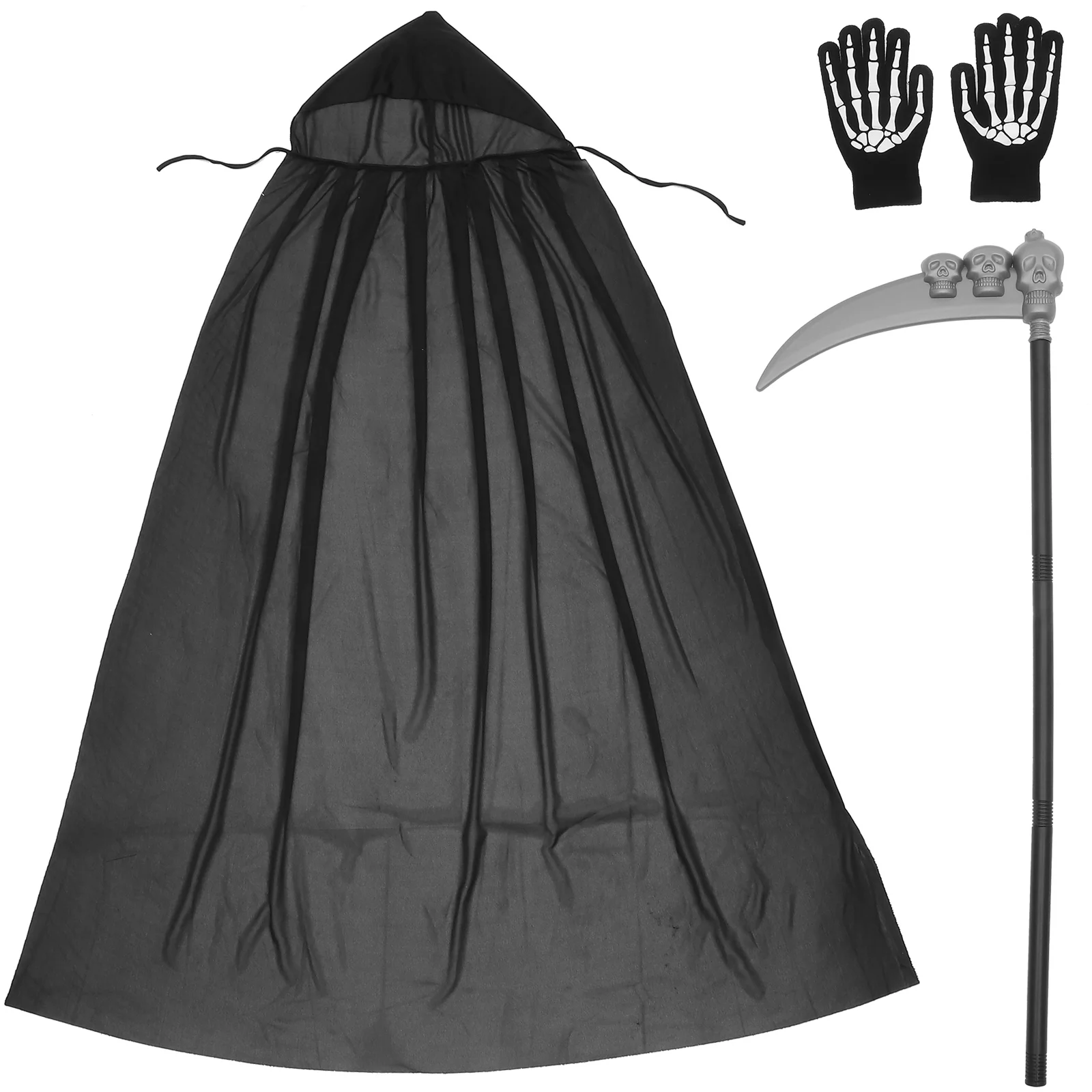 

1Set Death Cape Halloween Gloves Costume Set Scary Halloween Cosplay Prop Party Outfit Party Cosplay Cloak