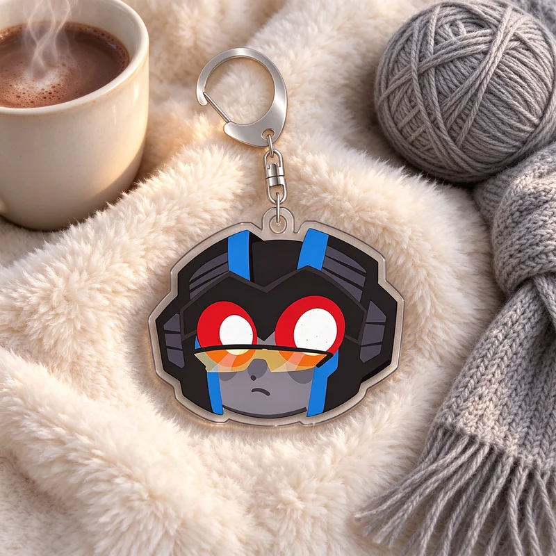 Keychain for Gundam Deathscythe Hell Zekrom Backpack Pendant Anime Game Fans Gift Recycled Acrylic Decoration Rare Card Toy 5cm view 3
