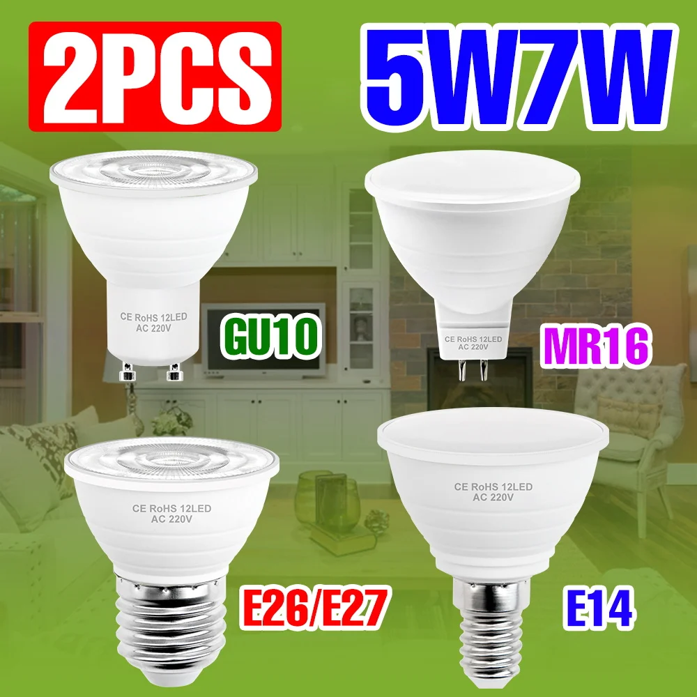 

7 Вт светодиодная лампа для внутреннего освещения высокой яркости E26/E27 прожектор 220 В потолочный светильник E14 кукурузная лампа кухня спальня гостиная освещение