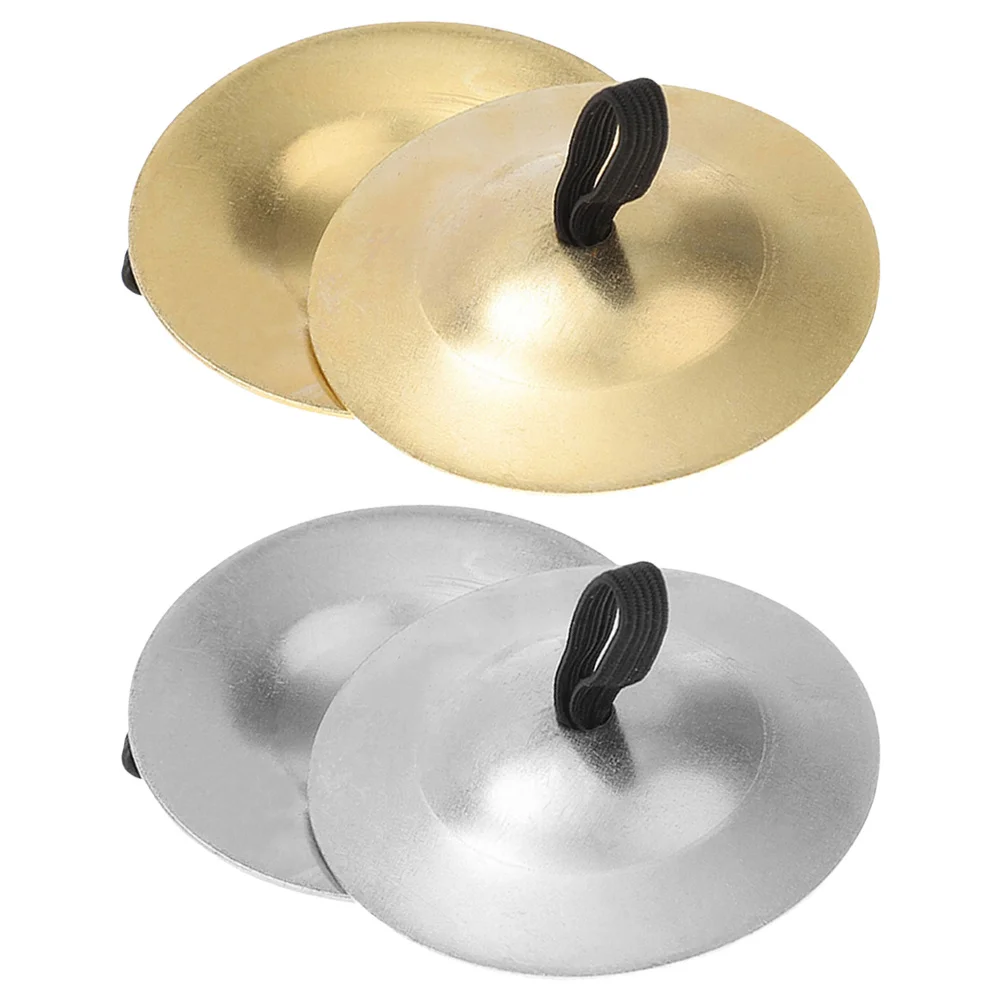

2Pairs Traditional Hand Cymbals for Belly Dancers Fine Details Distinctive Sound Lightweight Compact Travel Friendly