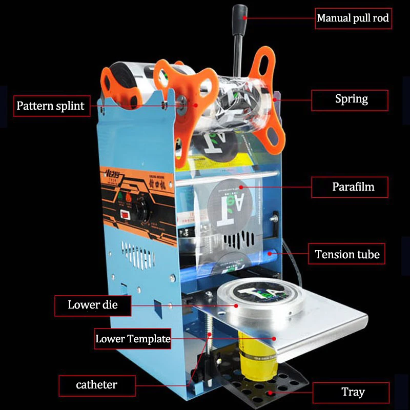 Copo De Plástico Copo De Selagem Universal Máquina Automática, Leite De Soja Bebida Quente, Loja De Chá Comercial, Copo De Papel, Novo