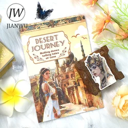 JIANWU A5 Vintage Flower Character Landscaping Material Collage Sticker Book Creative DIY Journal Scrapbooking Stationery