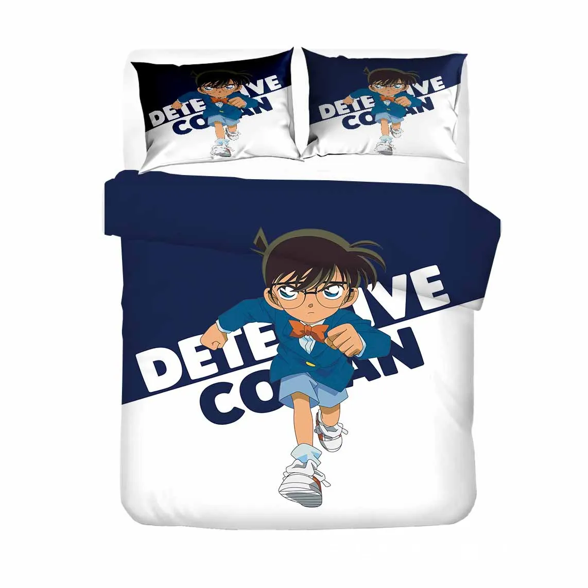 

Anime Detective Conan Shinichi Bedding Set Boys Girls Twin Queen Size Duvet Cover Pillowcase Bed Kids Adult