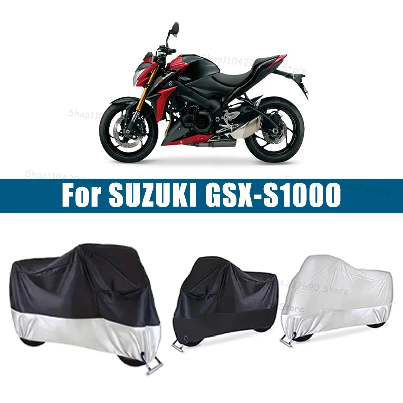 210D Oxford Motorcycle Cover Waterproof All Season UV Protection For SUZUKI GSX-S1000 Anti-Tear Windproof Motorbike Cover