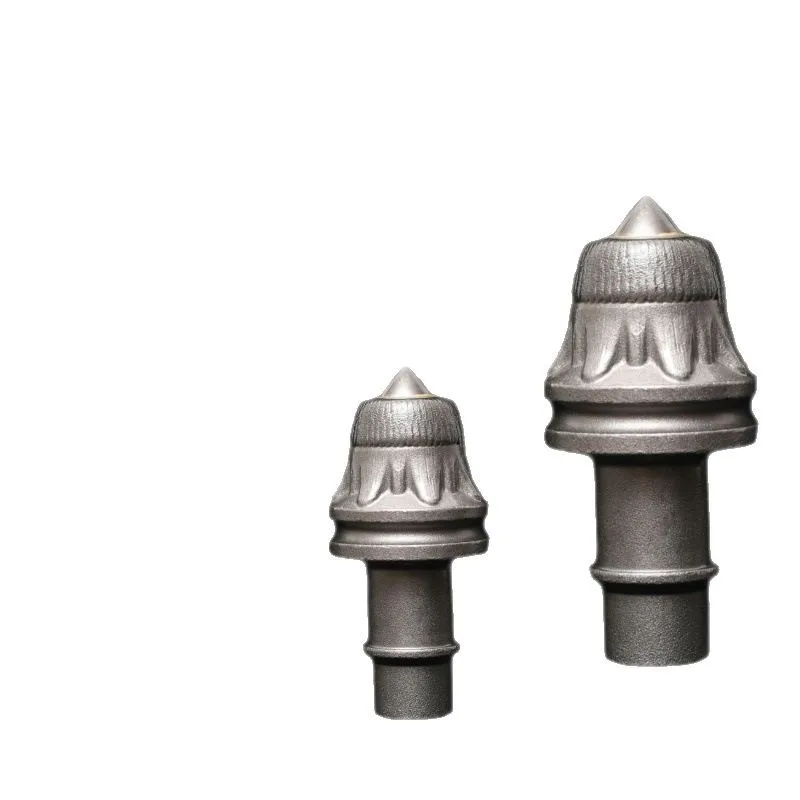 

Rotary bullet, pick bit, spiral drill pile foundation with teeth, super wear-resistant alloy pick