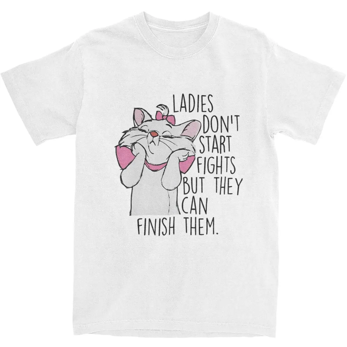 

Mens T-Shirt Marie Cat Aristocats T-Shirts Harajuku Summer Tee Shirt Awesome Pattern Cotton Clothes Plus Size 6XL