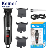 KEMEI KM-2284 Battery Powered Hair Trimmers Powder Metallurgy Cutter Head Cordless Electric Hair Clipper KM-2299 Upgraded