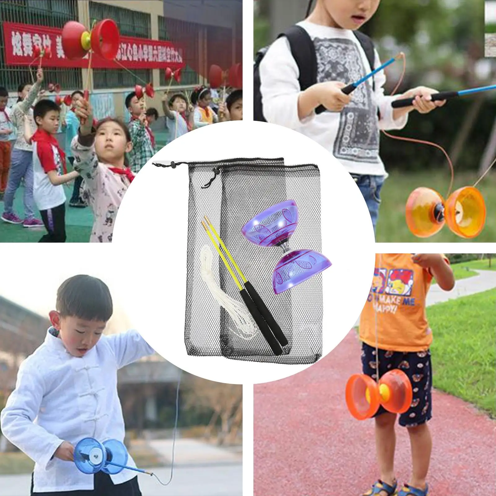 Diabolo Chinese Yoyo Triple Bearing Diabolo Professional Juggling Diabolos For Kids Adults Party Favors Fitness Bearing Bell