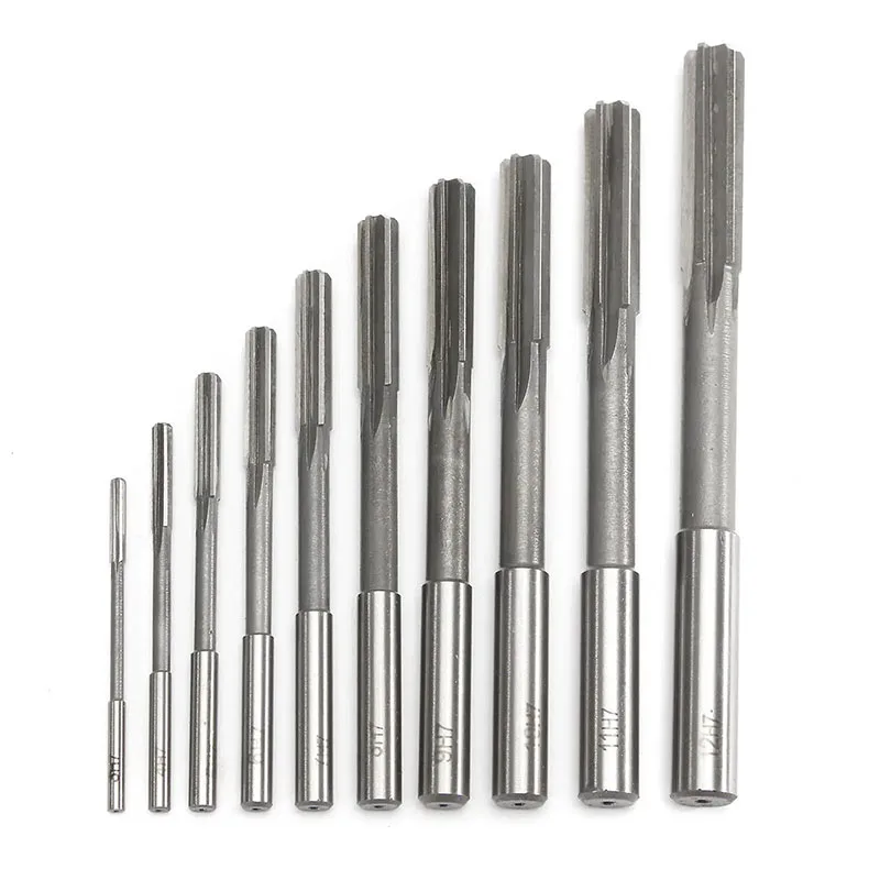 3-12mm HSS Machine Reamer Set H7 Straight Shank Milling Chucking Reamer for Metal Steel Aluminum