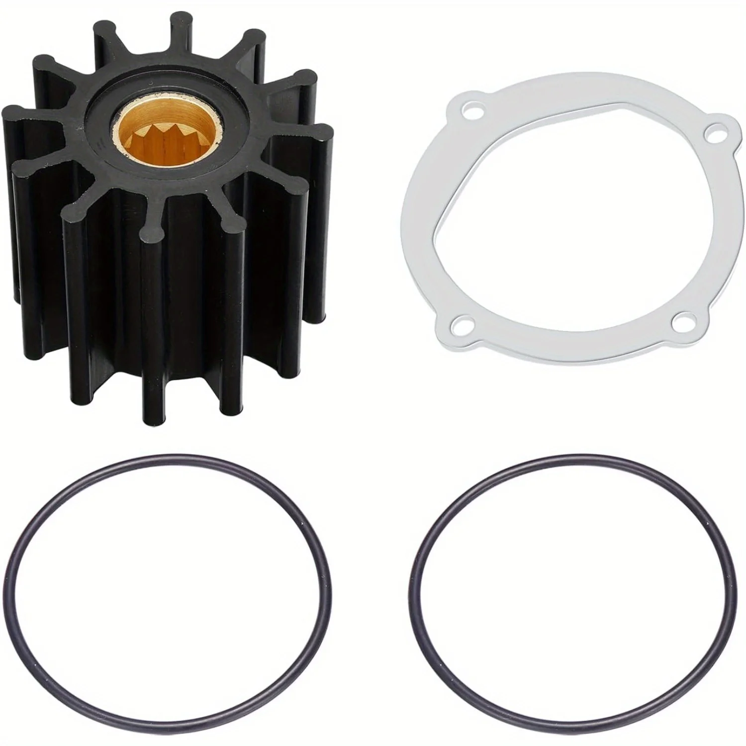OE 09-812B Water Pump Impeller Repair Kit for Johnson 09-812B-1, Yanmar 119773-42600 Sierra 18-3306 Indmar S685007