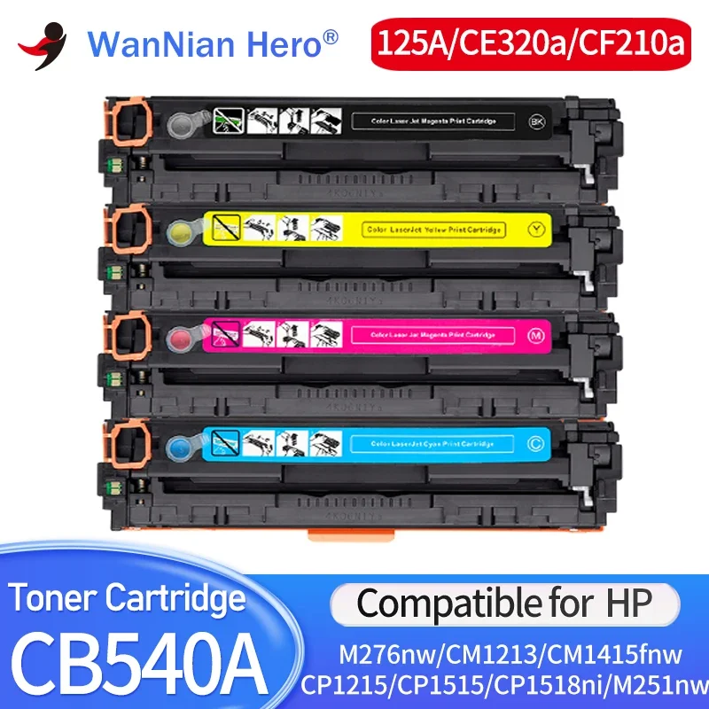 CF210A cb 540A toner cartridge CB540A CB541A CB542A 543A 125A CE320a for HP CP1215 CP1515n CP1518ni CM1312 CM1415 M251nw M276nw