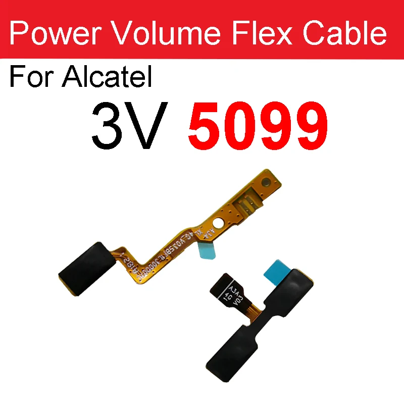 Power Volume Keys Flex Cable For Alcatel 3 5052 5053 5 5086 7 6062 3C 5026 3V 5099 3X 5058 1V 5001 5007 1S 5024 1SE 5030 1 5033