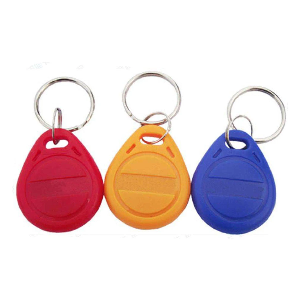 100pcs 125khz TK4100 EM4100 RFID Proximity Keychain Door Entry Access Control 125K Read Only ID Token Keyfob Tag Keys Keykobs