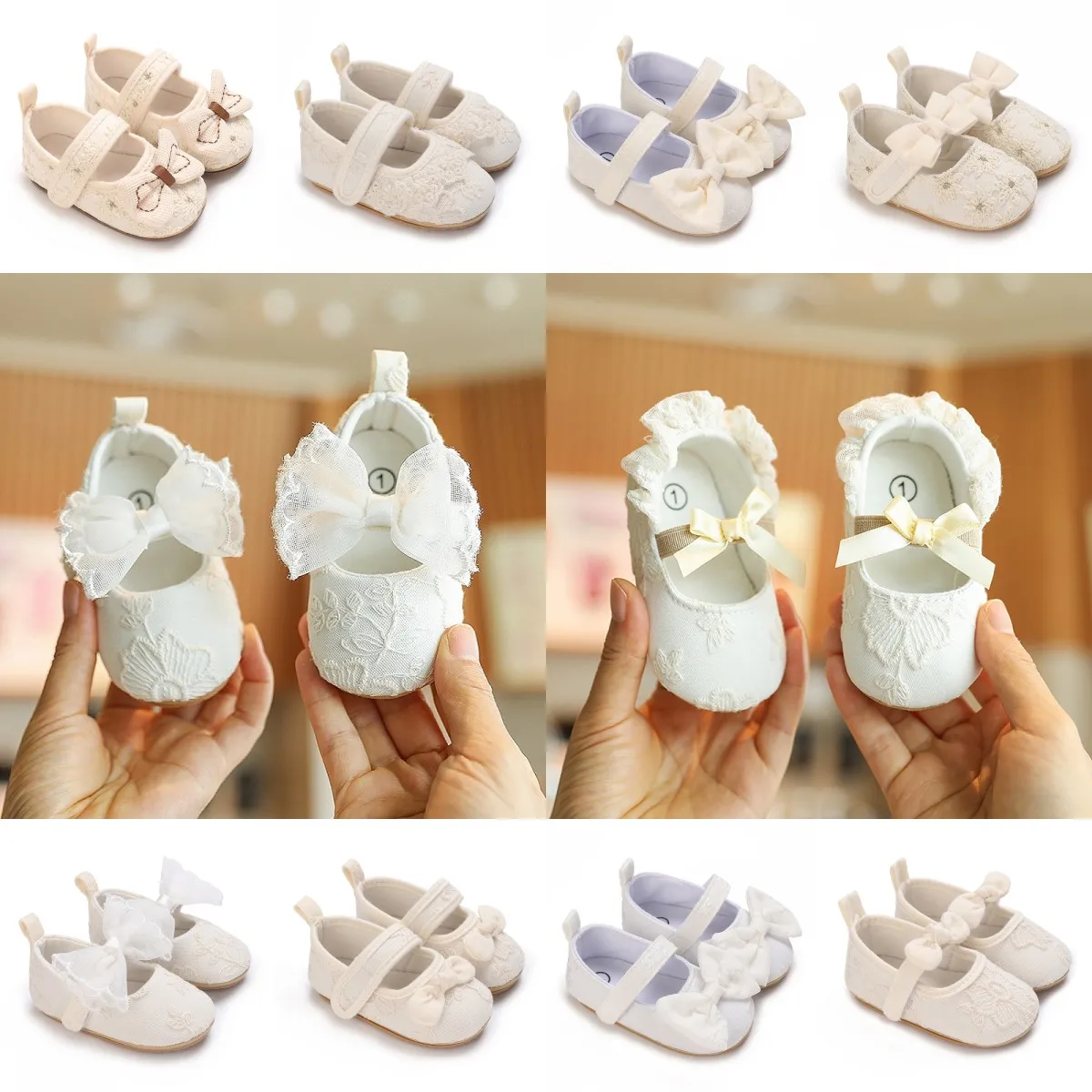 

2025 Newborn Baby Step Shoes Baby's First Pair of Toddler Shoes Baby Shoes Breathable Non-slip Girls Fashion Shoes Princess
