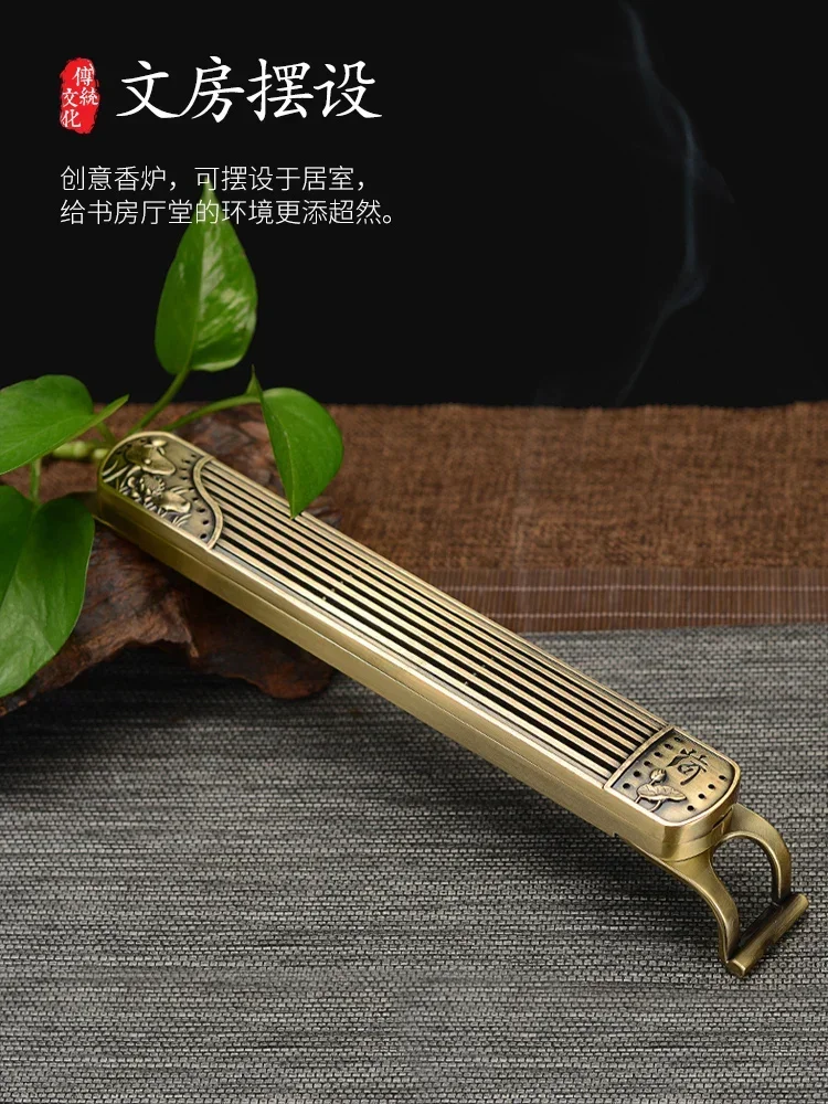 

Copper alloy bedroom incense burner, household incense burner,sandalwood incense burner