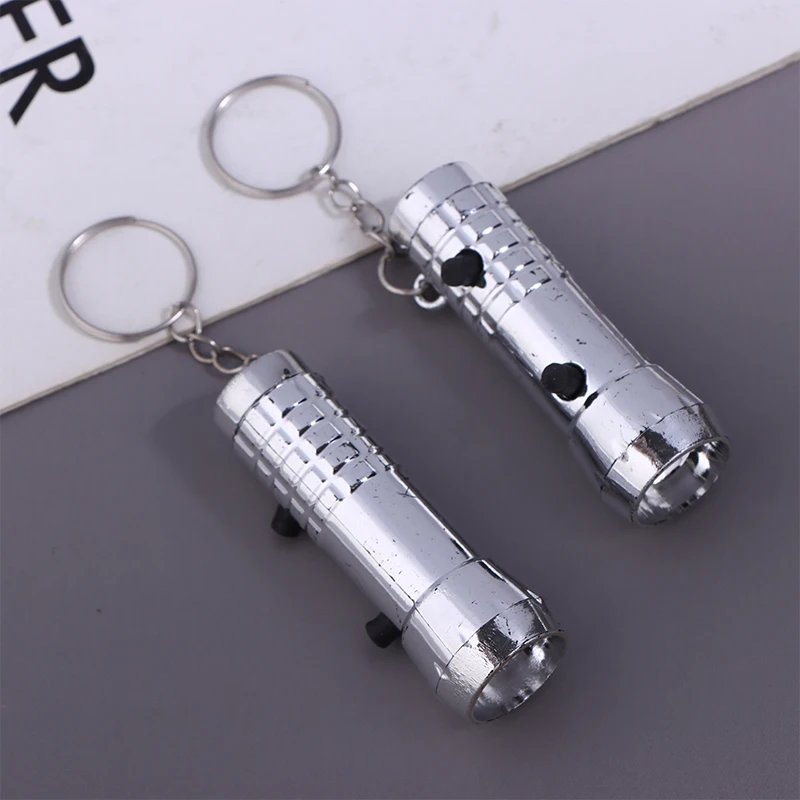 1/5/10Pcs 2 In 1 Mini LED Keychain LED Torch Light And UV Purple Flashlight Keyring For Money Detector Mini Pocket Torches