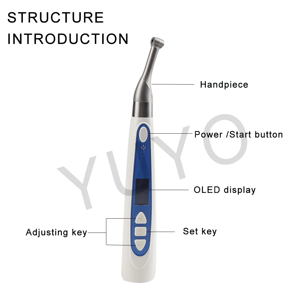 Dental Wireless Endomotor with Apex Locator 1:1 Root Canal Endodontic Treatment Handpiece