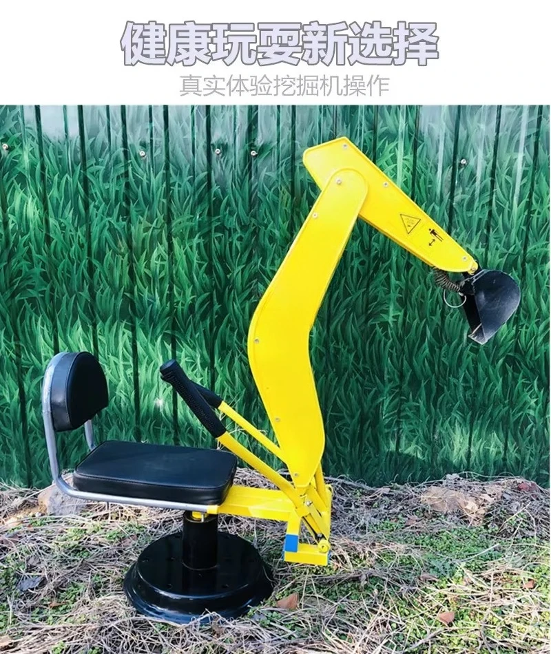 Boys Large Alloy Ride On Excavator, Hand Control Seatable Engineering Vehicle for Playground Beach Kids Outdoor Game