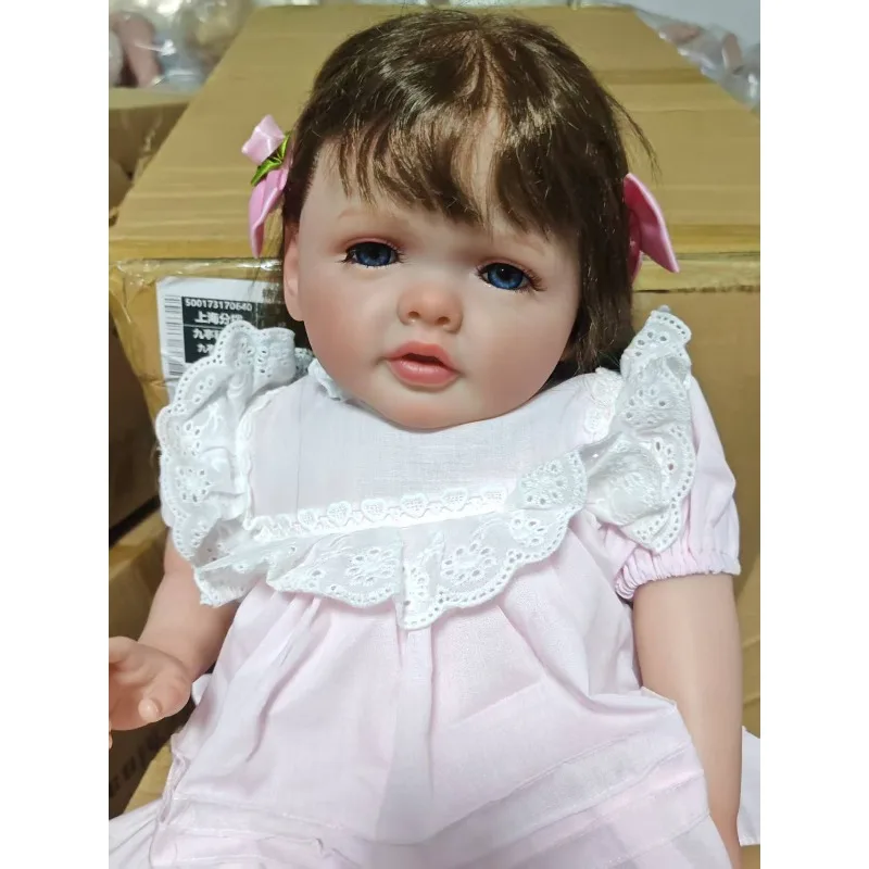 60CM peuter levensechte herboren babypop Betty handverf meerdere lagen met zichtbare aderen