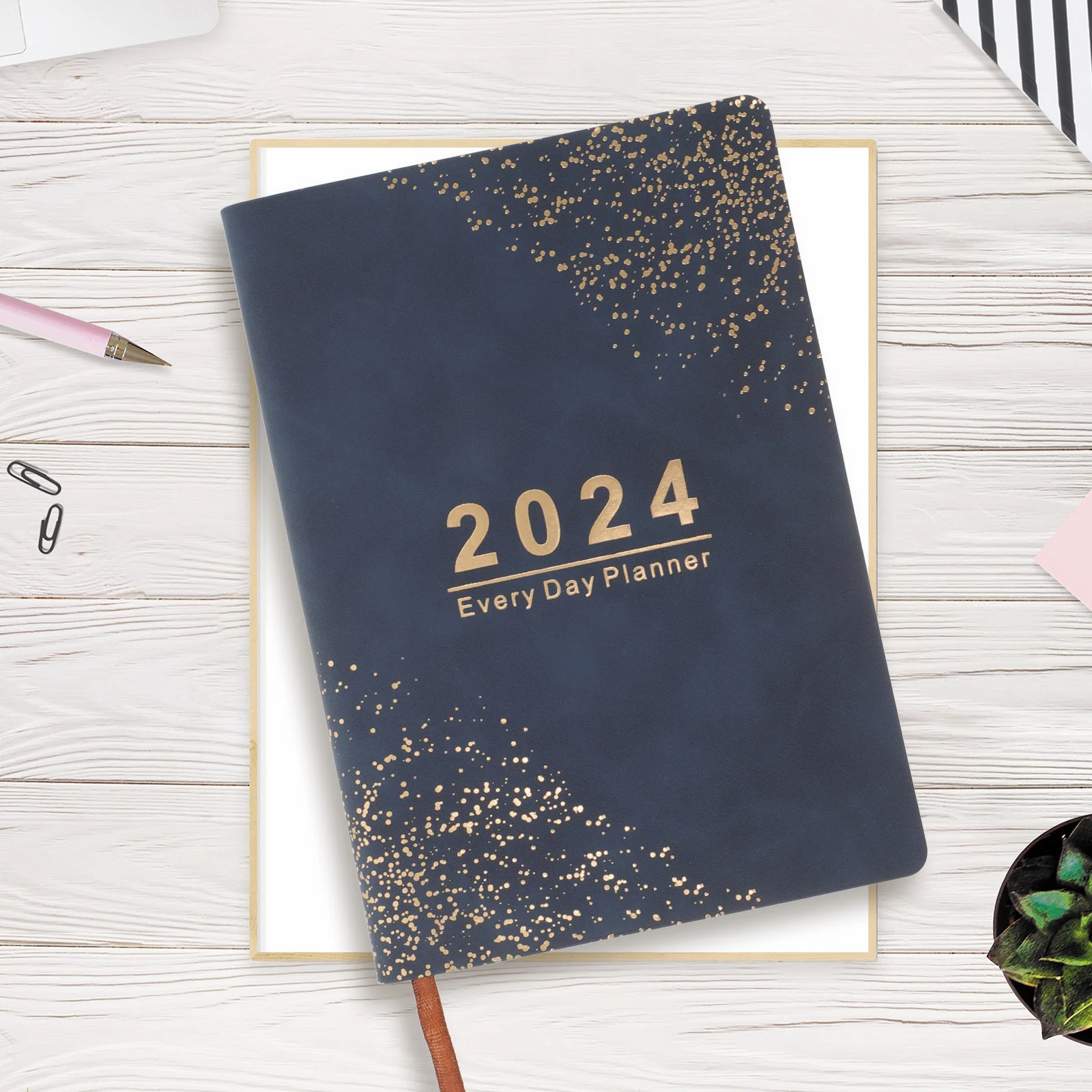 

of 2024 Agenda Book Calendar Weekly and Monthly Planner Delicate Daily Undated Work