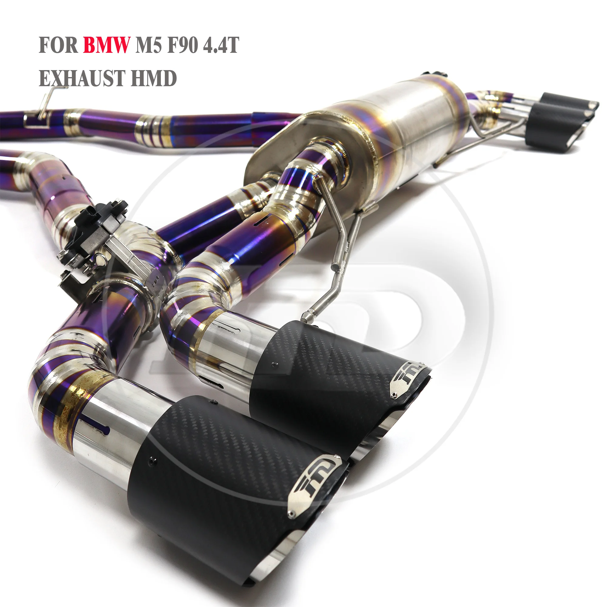 Catback Kualitas Tinggi untuk BMW M5 F90 4.4T Sistem Knalpot Aloi Titanium Ujung Knalpot Katup Elektronik HMD Non-destruktif