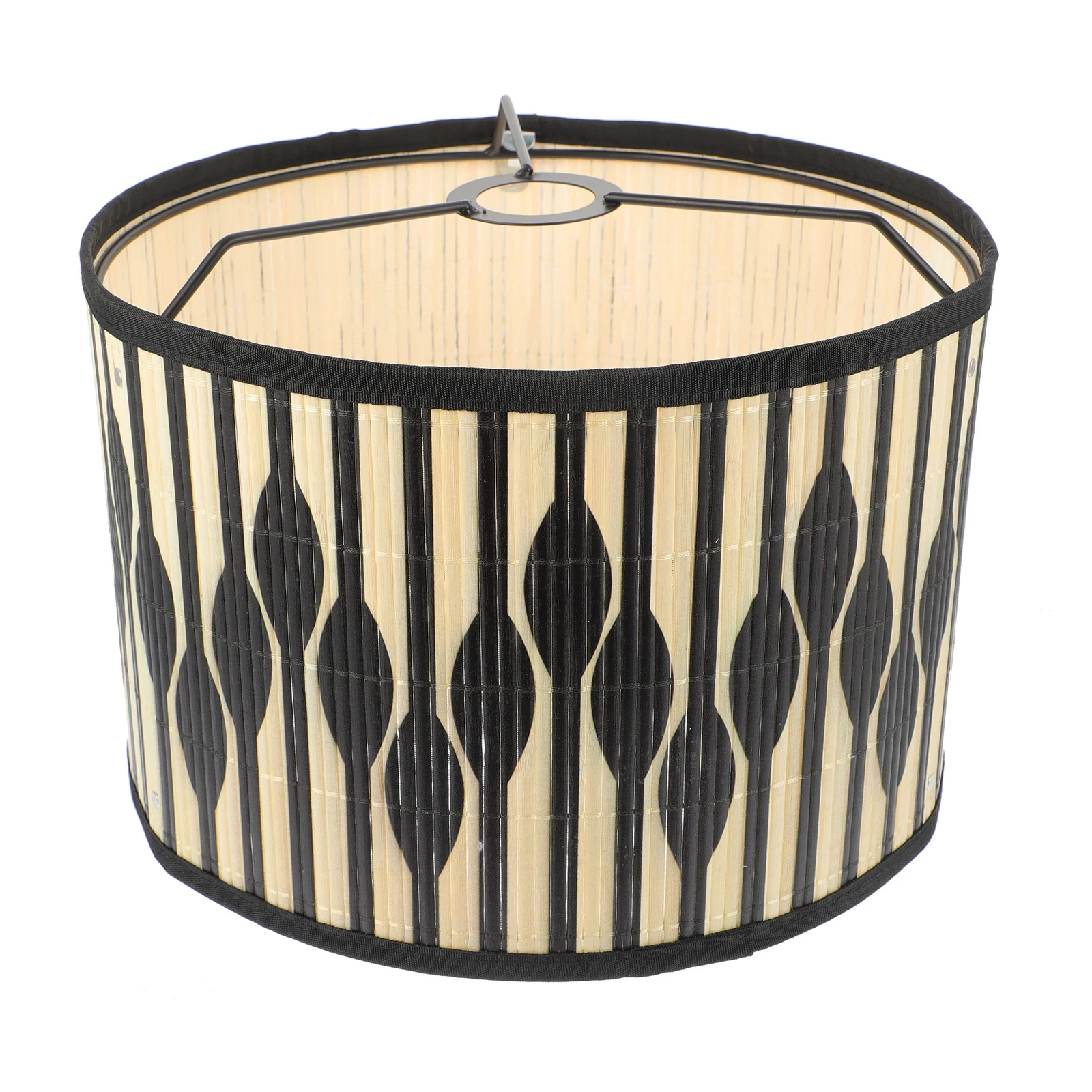 Exquisite Bamboo Lampshade Geometric Pattern Decorative Light Cover Room Lamp Replacement Accessory Bamboo Lampshade