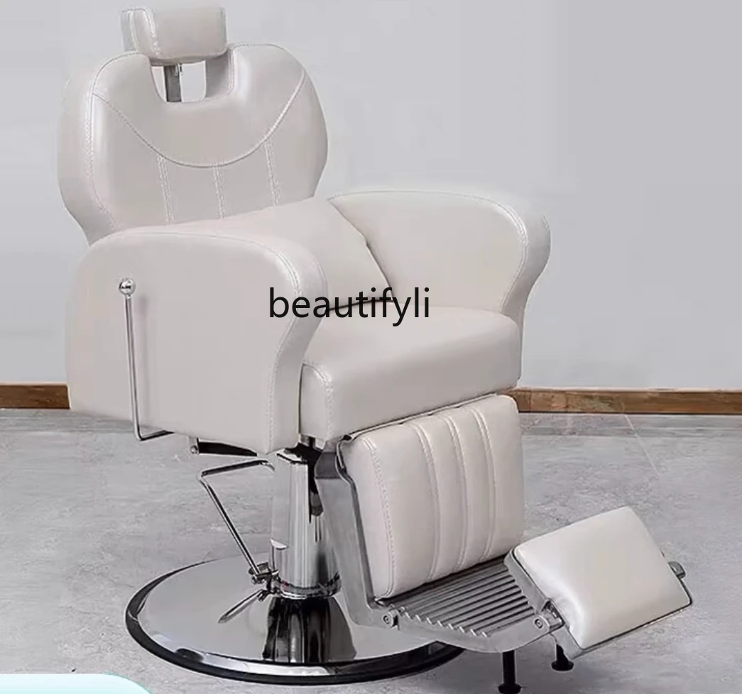 Hair salon men's hair cutting chair hairdressing executive oil head chair barber shop tip-down VIP health chair