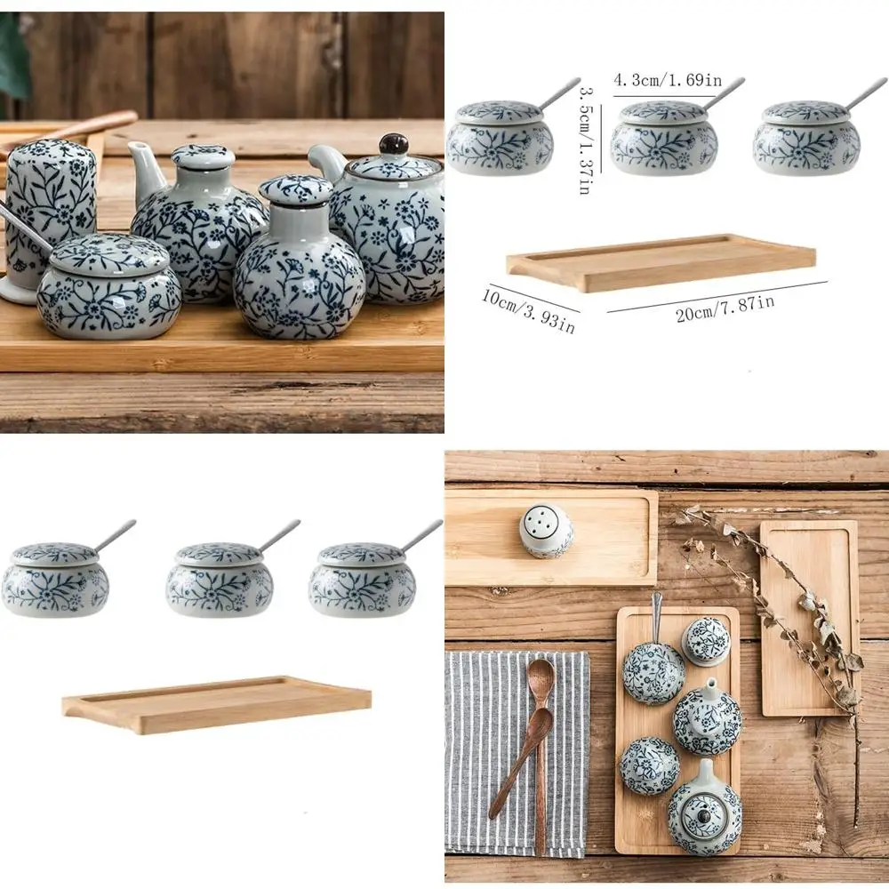 Lata de condimentos, tarro de sal pequeño Ceic japonés, tarro de Chile, juego de botellas de condimentos, caja de condimentos, tarro de mostaza, vinagre, botella de salsa de soja