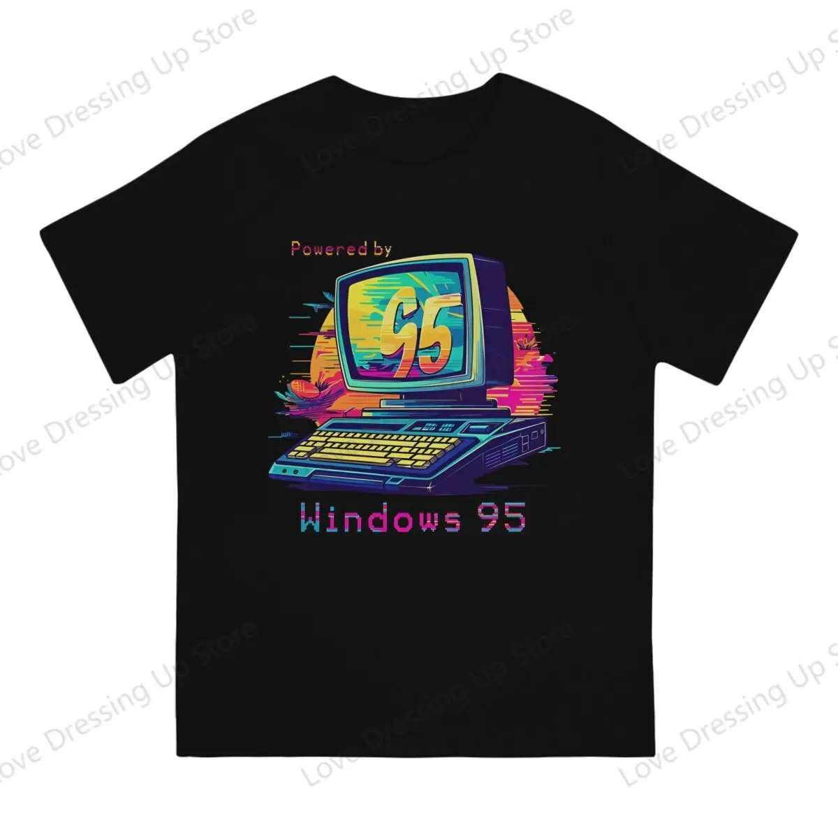 Windows 95 Computer System Accessories Powered By Windows 95 T Shirt Fashion Men Tees Summer Clothing COTTON O-Neck TShirt