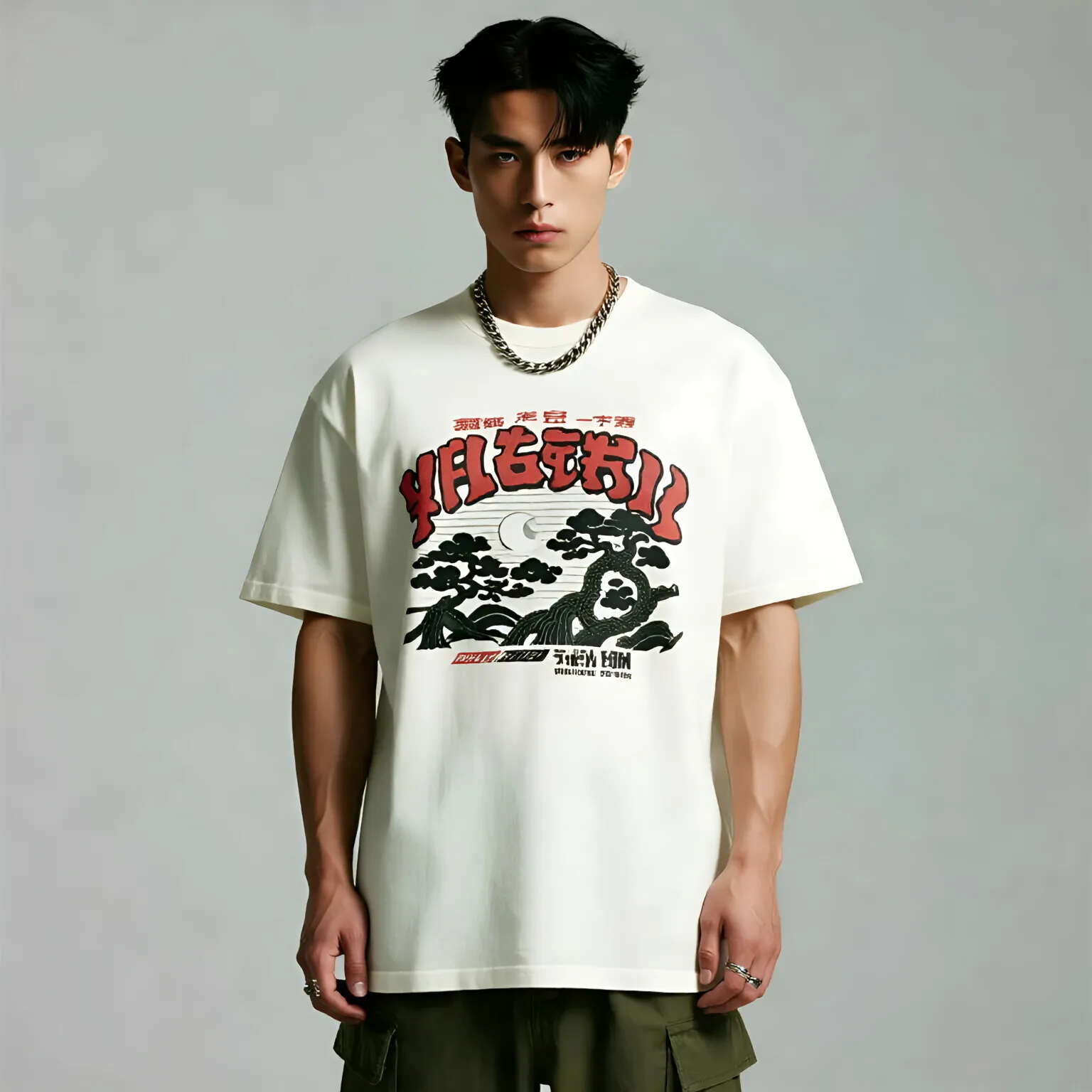 

Summer Men's and Women's Fashion Loose Short-sleeved T-shirt Pure Cotton Comfortable Black Fitness Men's American T-shirt 950