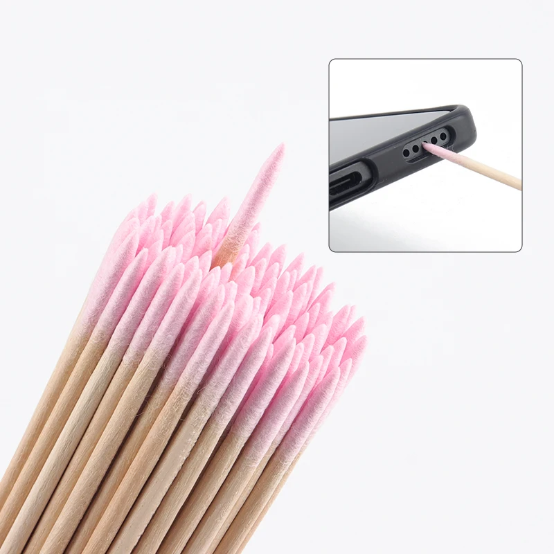 100 個まつげエクステンションクリーンメイクブラシ綿棒ラッシュリフト接着剤リムーバーアプリケーター美容 Microblading クリーニングマイクロブラシ