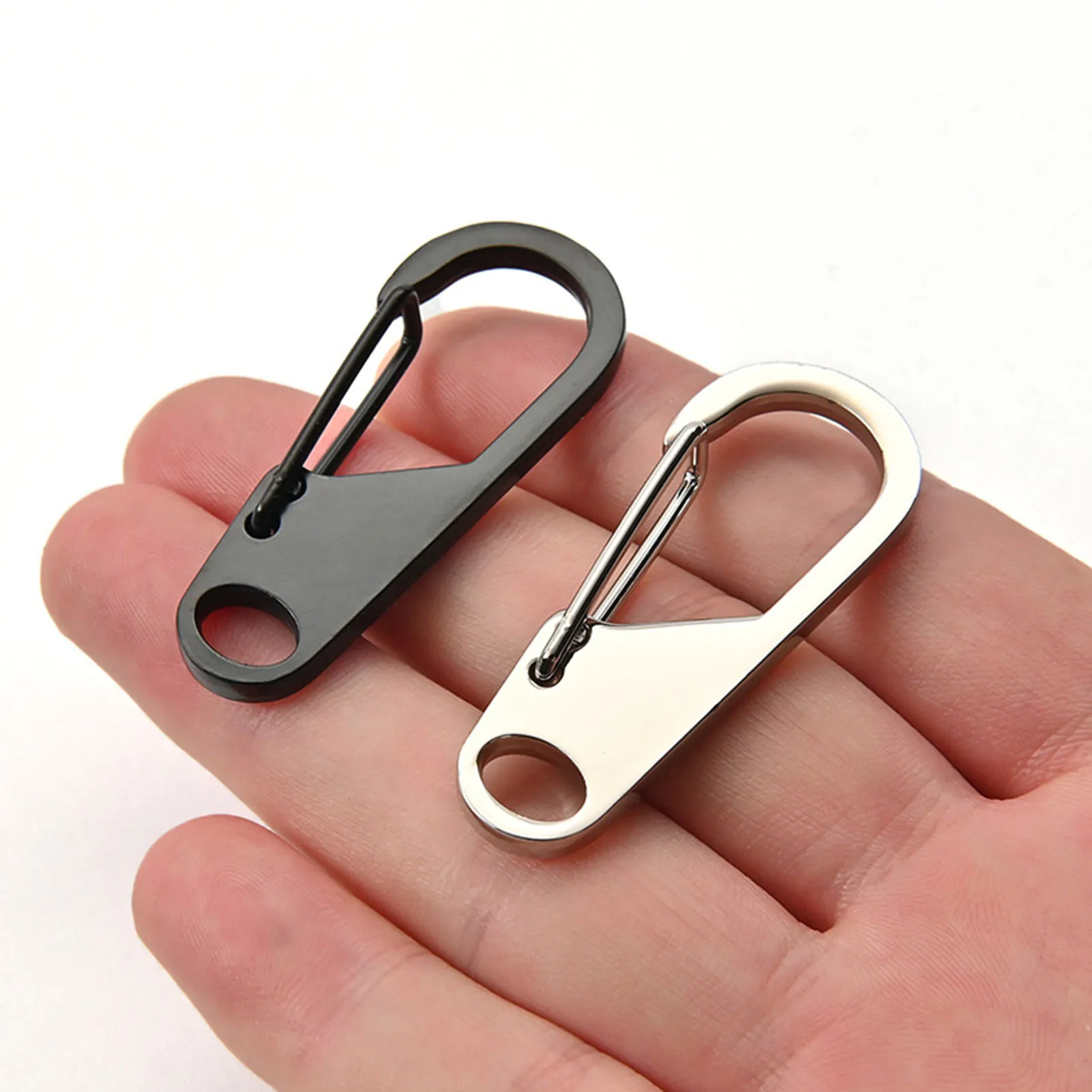 Metal Outdoor Carabiner Clip Portable Lightweight Quick-Hang Buckle for Rock Climbing Mountaineering