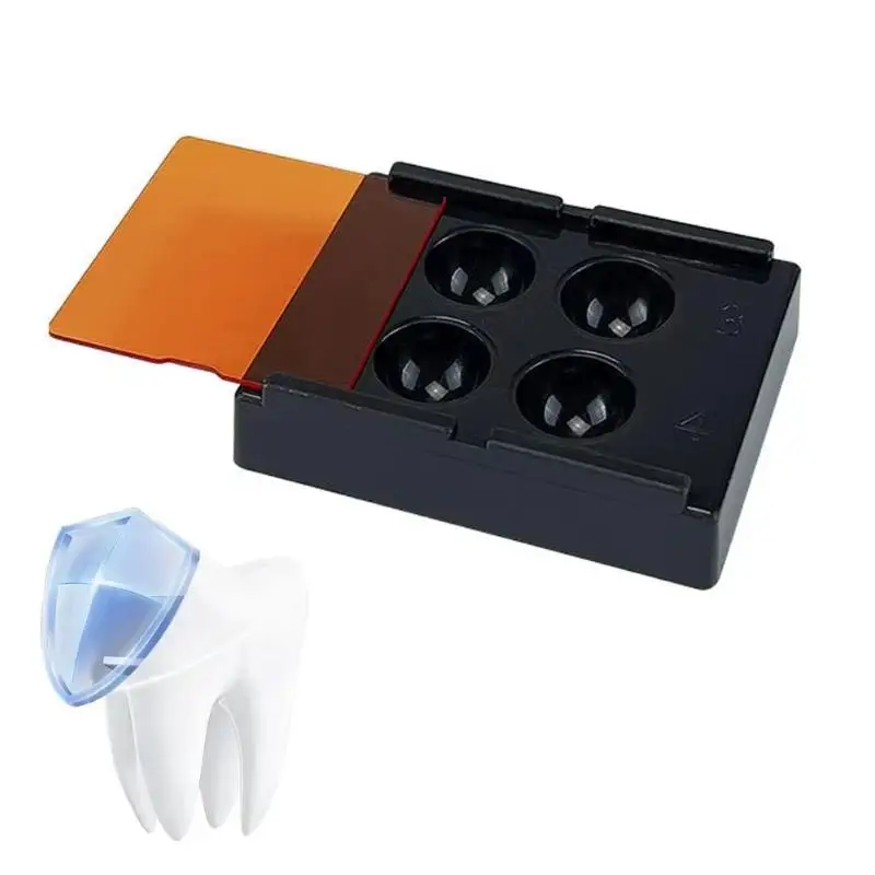 4-Loch-Dental-Schattierungs-Lichtbox, Komposit-Harz-Mischbehälter, lichtdichte Aufbewahrung, Schattierungs-Farbtonierungsbox, Zahnarztmaterial – Detail 7
