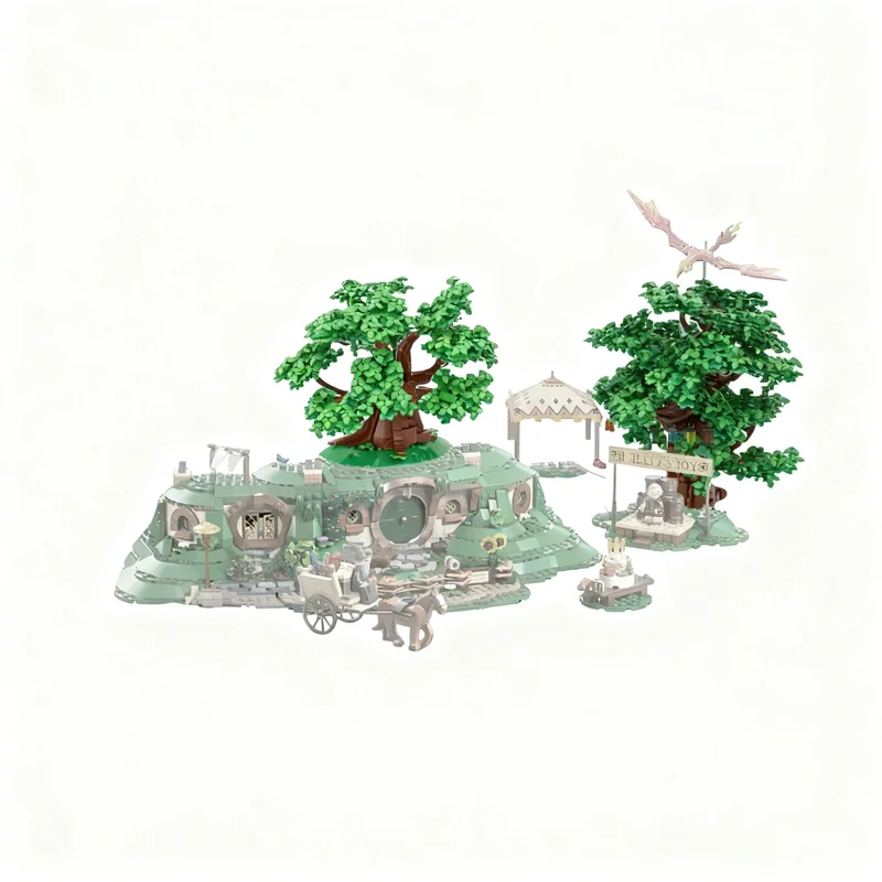1427pcs MOC The Shire - Lusher Trees The Hobbit And Lord Of The Rings Model Building Blocks Christmas Gift Creative Education