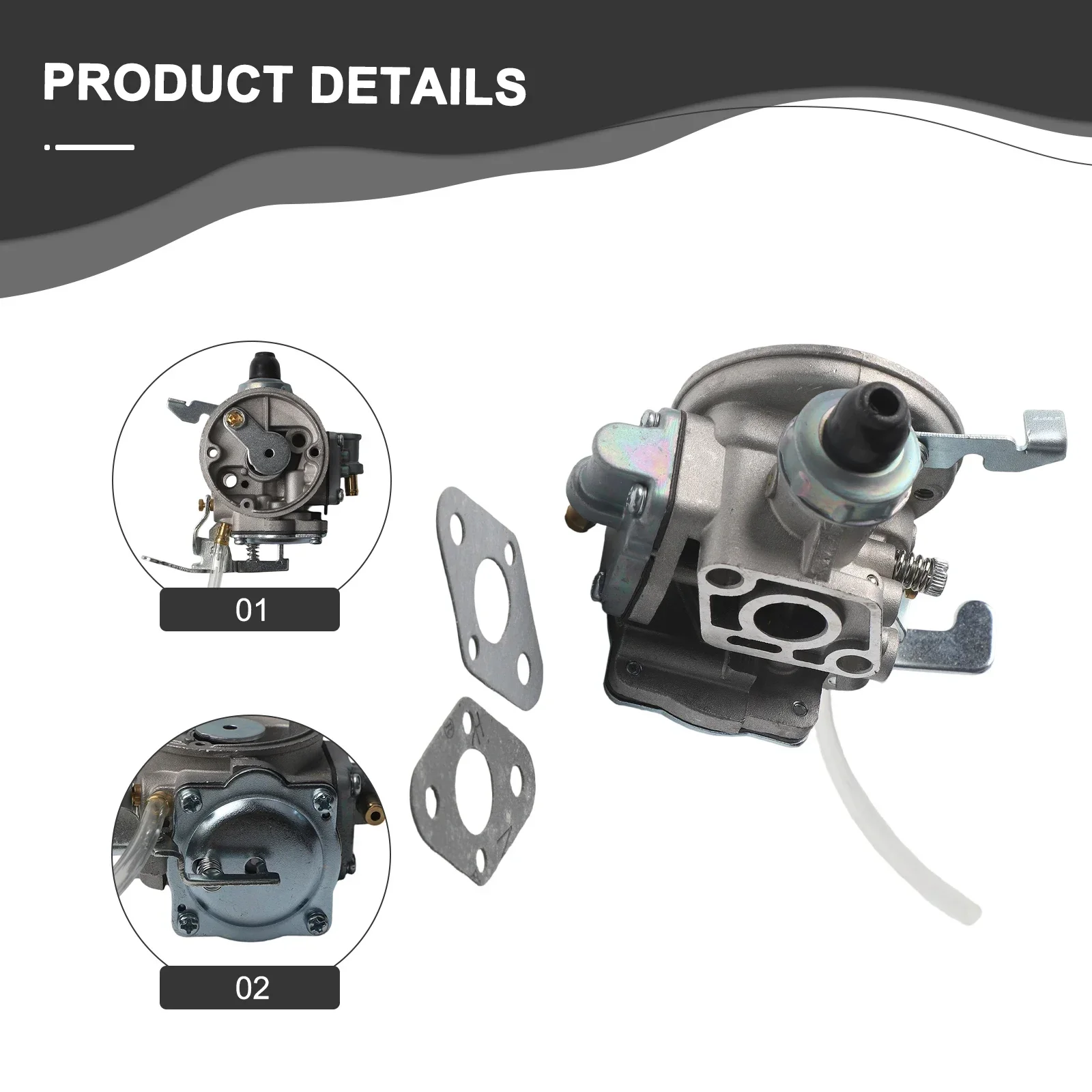 For Carburetor for B45 B45LA B45INTL Brushcutter Replacement Part Number A021002520 With Tubing and Alloy Construction