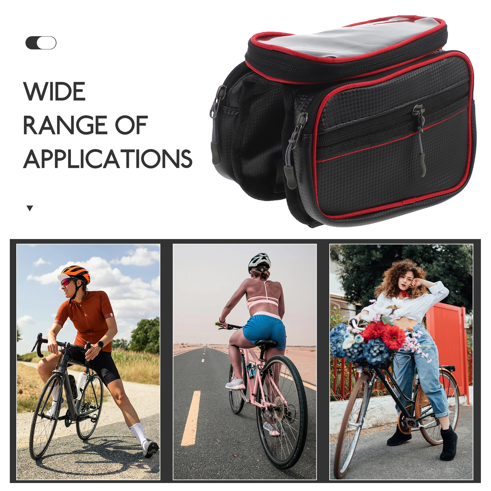 

Waterproof Saddle Bike Durable Material Phone Storage Bicycle Handlebar Riding Accessories Bike Phone Bag Beam Bag