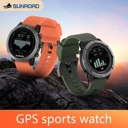 SUNROAD Smart GPS Sport Watches Waterproof Outdoor Camping Swimming Altimeter Compass Barometer Heart Rate APP Monitor Backlit