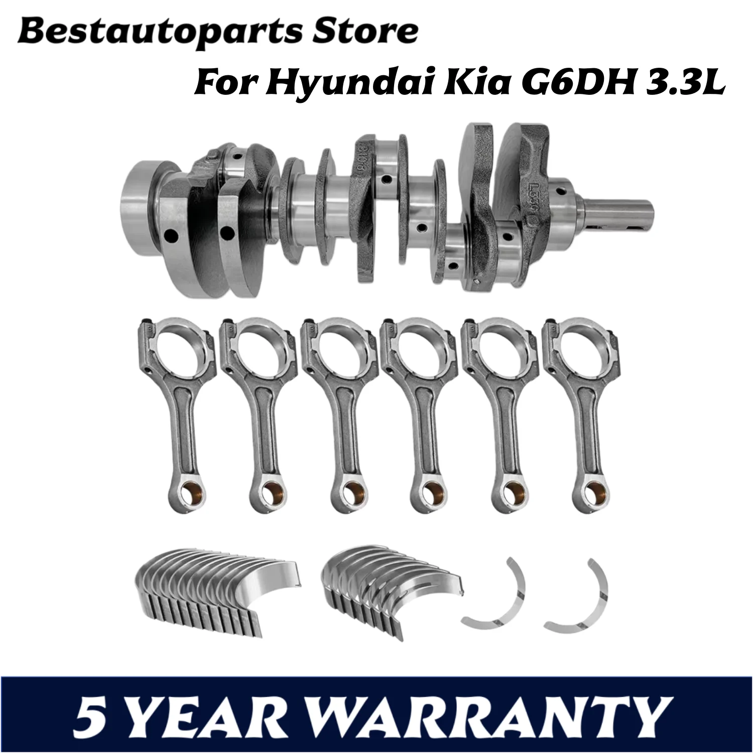 

G6DH Engine Crankshaft Connecting Rod Bearings kit Fit 3.3 L V6 GAS For Hyundai Kia Santa Fe Azera Sorento Sedona Cadenza 3.3L