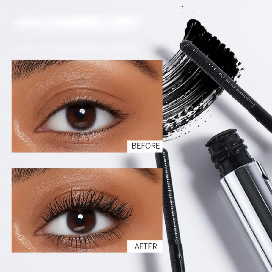 Custom Logo Vegan Makeup Wholesale Steel Rod Mascara Lengthening Curling Smudge Proof Private Label Mascara Waterproof