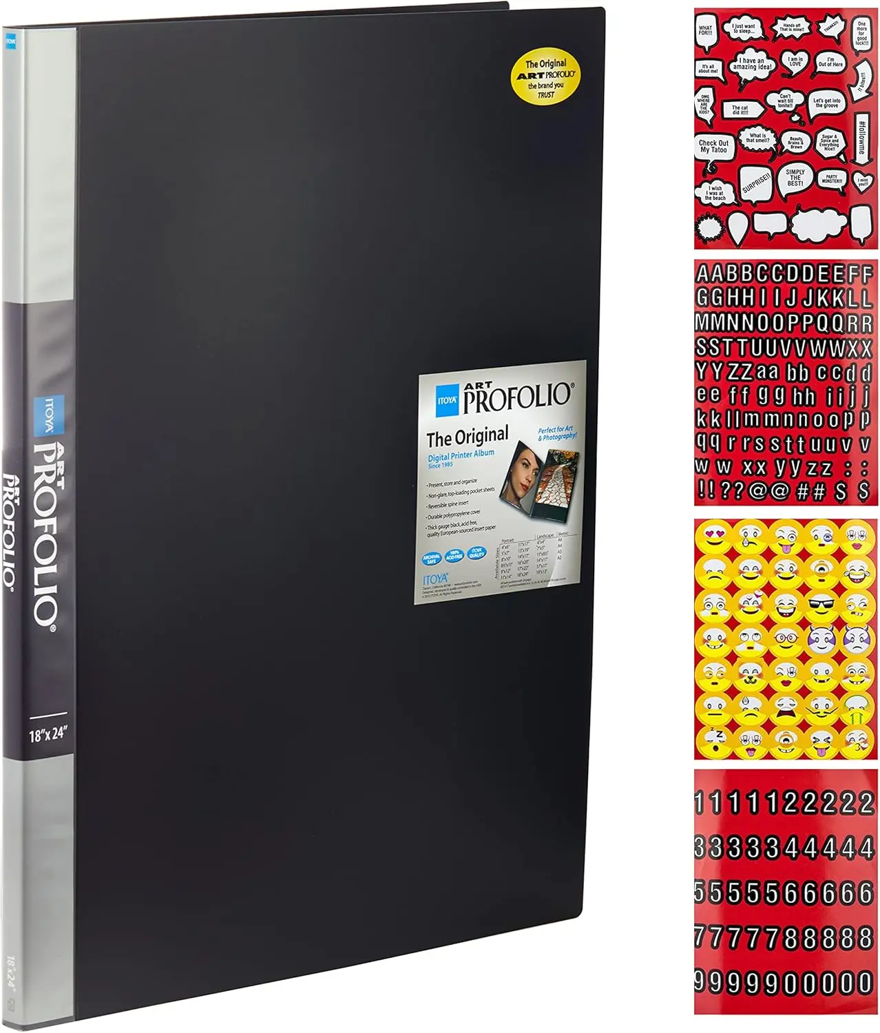 

18x24 Art Storage Book with 24 Pages, 48 Views & Sticker Sheets for Scrapbooking
