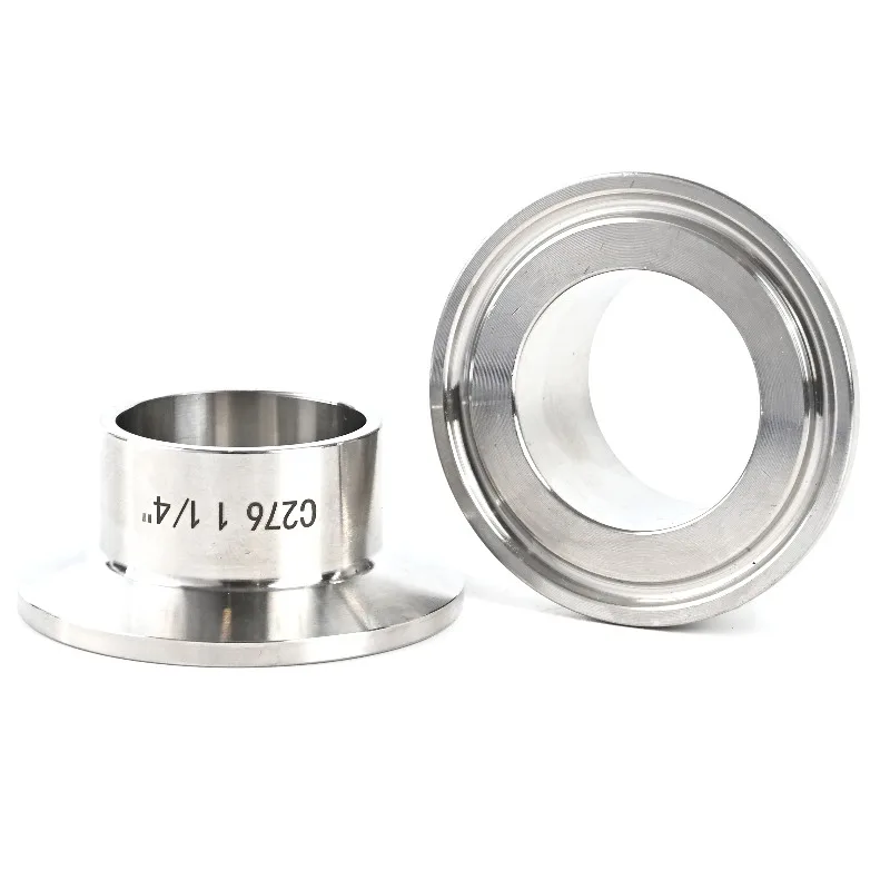 Hastelloy C276 Sanitary Ferrule Tri Clamp Nipple Adapter K50.5/K64 OD25-51MM Food Grade Strong Corrosion Pipe Fittings